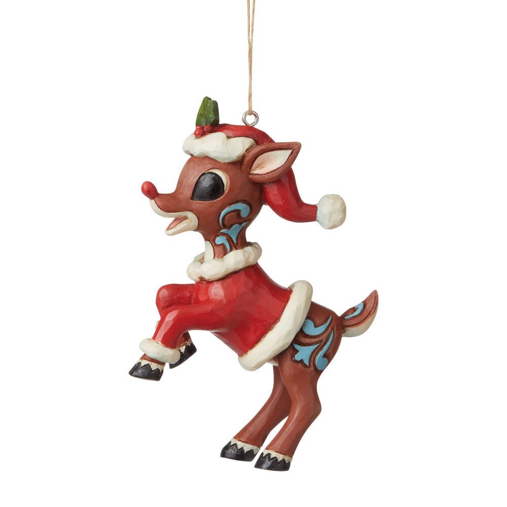 Heartwood Creek Rudolph Traditions Rudolph in Santa Suit Ornament
