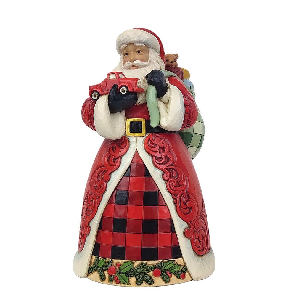 Heartwood Creek Country Living Santa Holding Red Truck Figurine