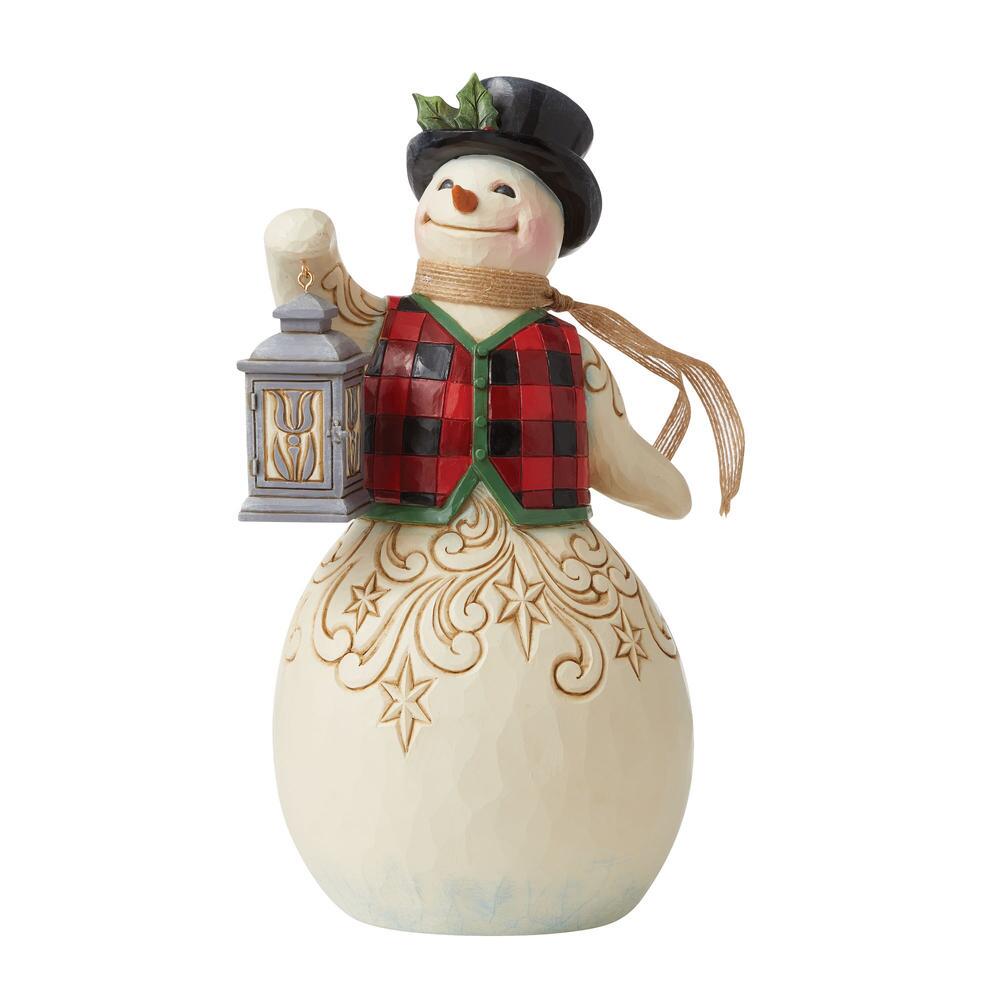 Heartwood Creek Country Living Snowman with Plaid Vest Figurine