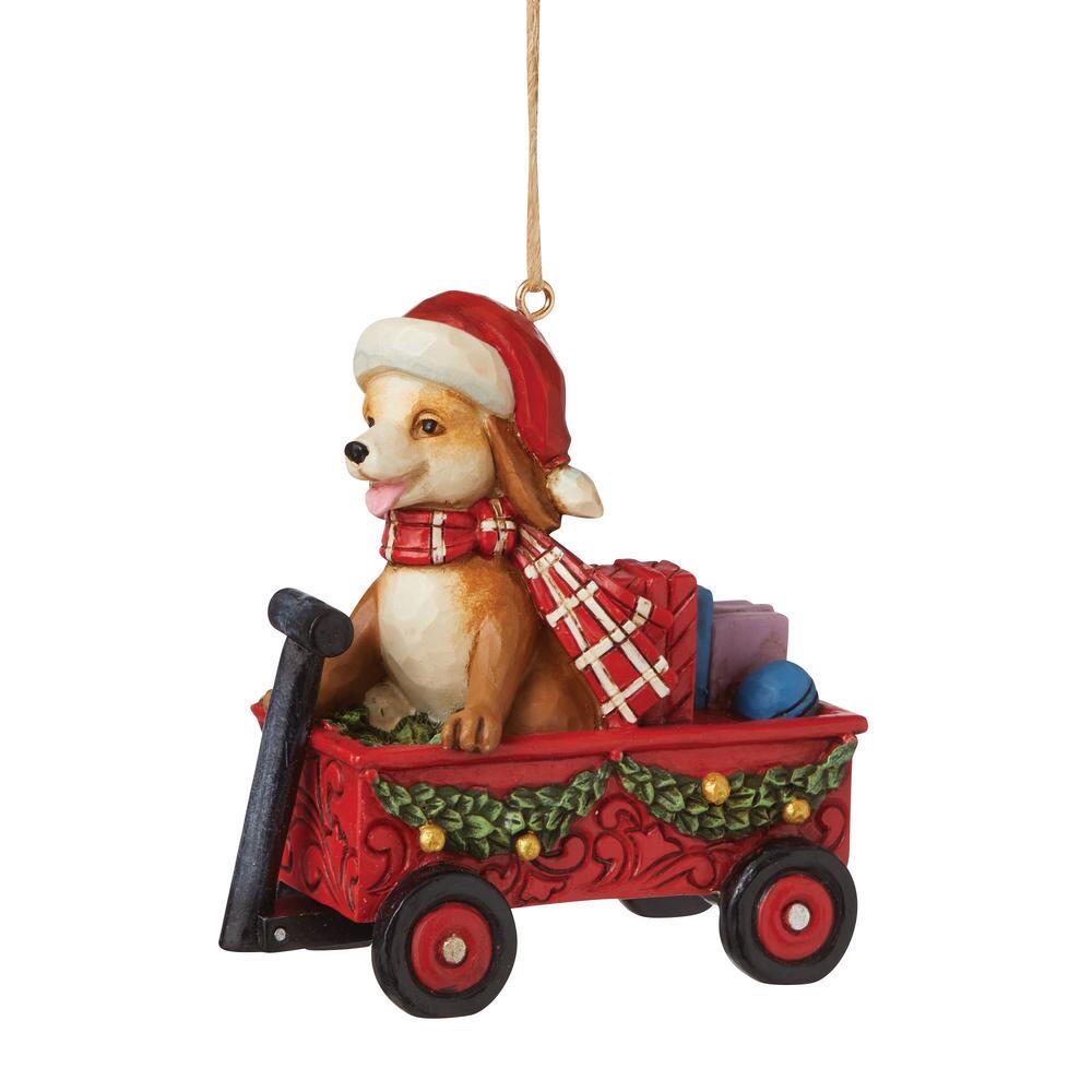 Heartwood Creek Country Living Dog in Wagon Ornament