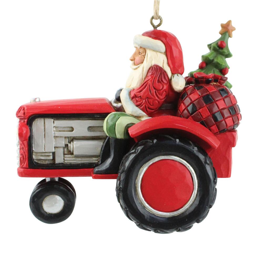 Heartwood Creek Country Living Santa Driving Tractor Ornament
