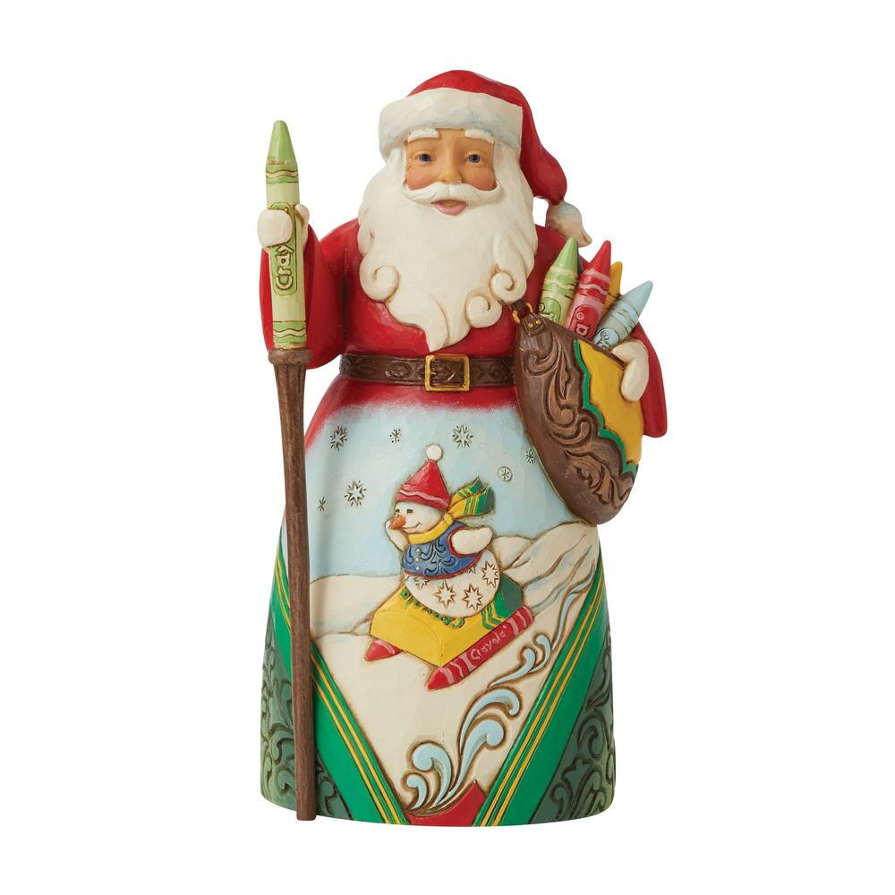 Heartwood Creek Crayola Santa with Sled Scene Figurine