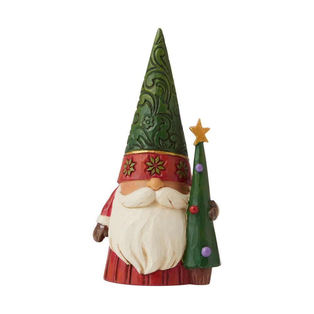 Heartwood Creek Christmas Gnome with Tree Figurine