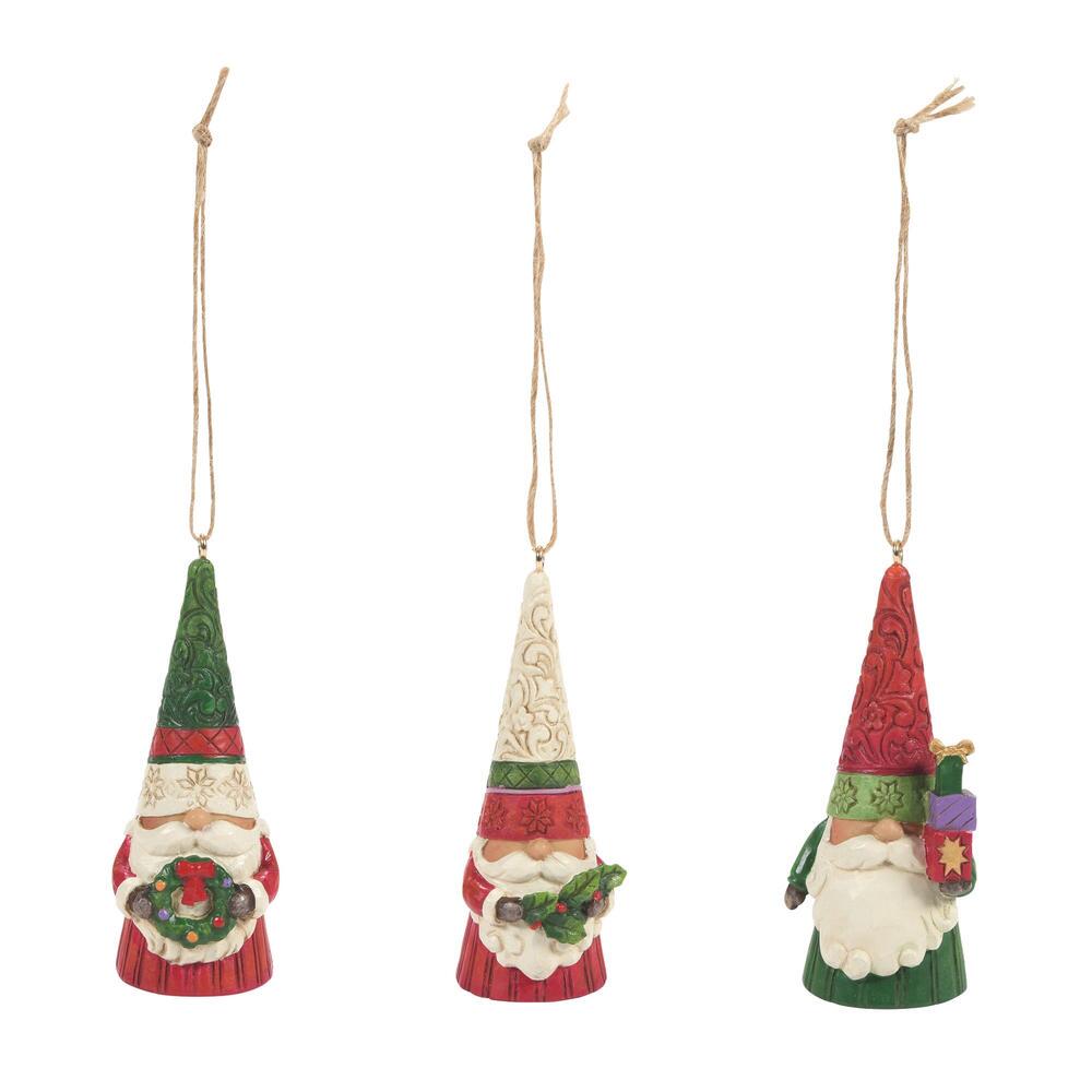 Heartwood Creek Christmas Gnomes 3 Piece Ornament Set