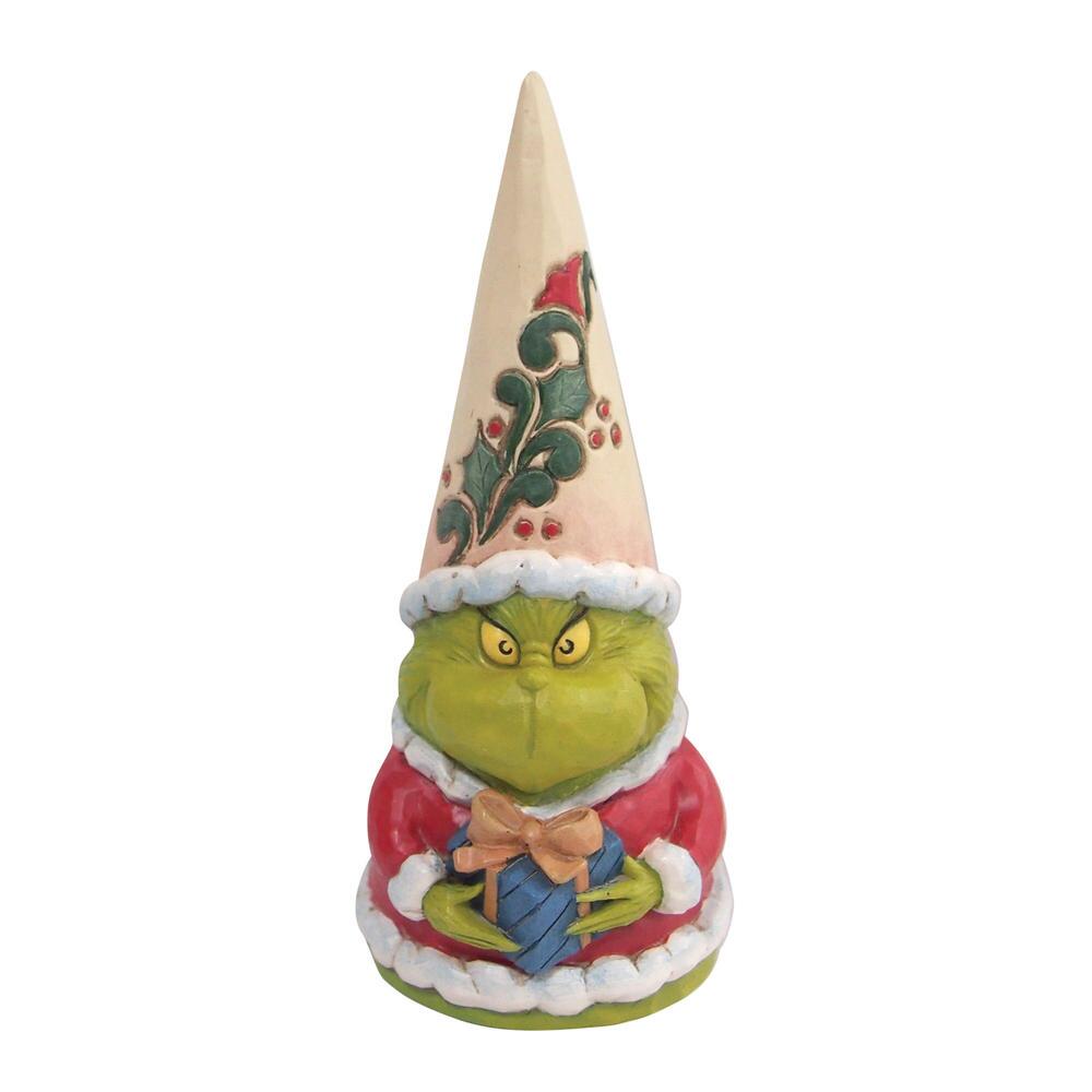 Heartwood Creek Dr Seuss Grinch Gnome Holding Present Figurine