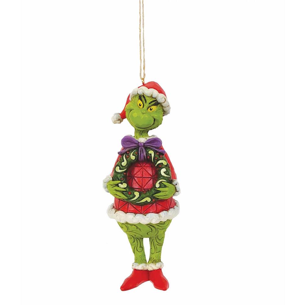 Heartwood Creek Dr. Seuss Grinch Holding Wreath Ornament