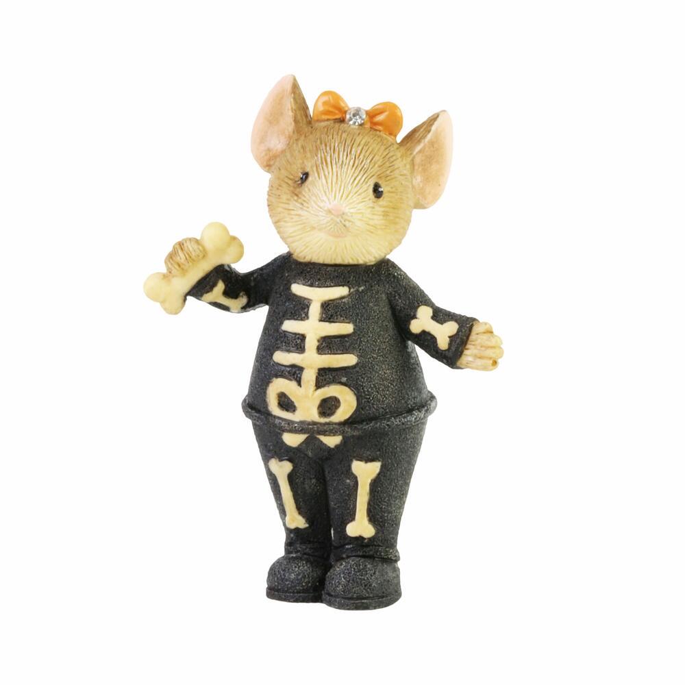 Tails with Heart Halloween Skeleton Mouse Figurine
