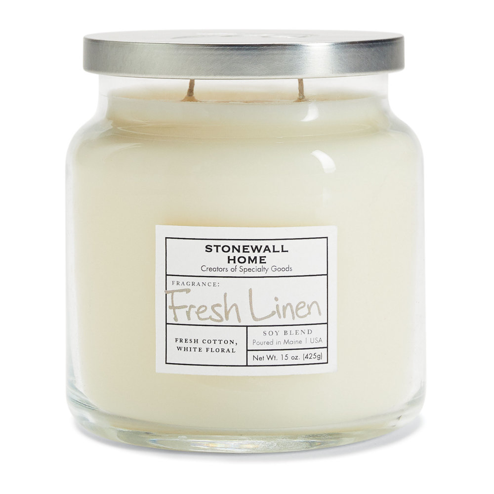 Stonewall Home Fresh Linen - Medium Soy Apothecary Candle