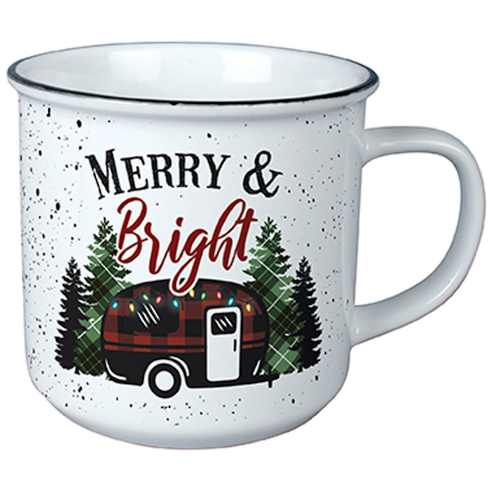 Carson Home Accents Merry and Bright Vintage Mug