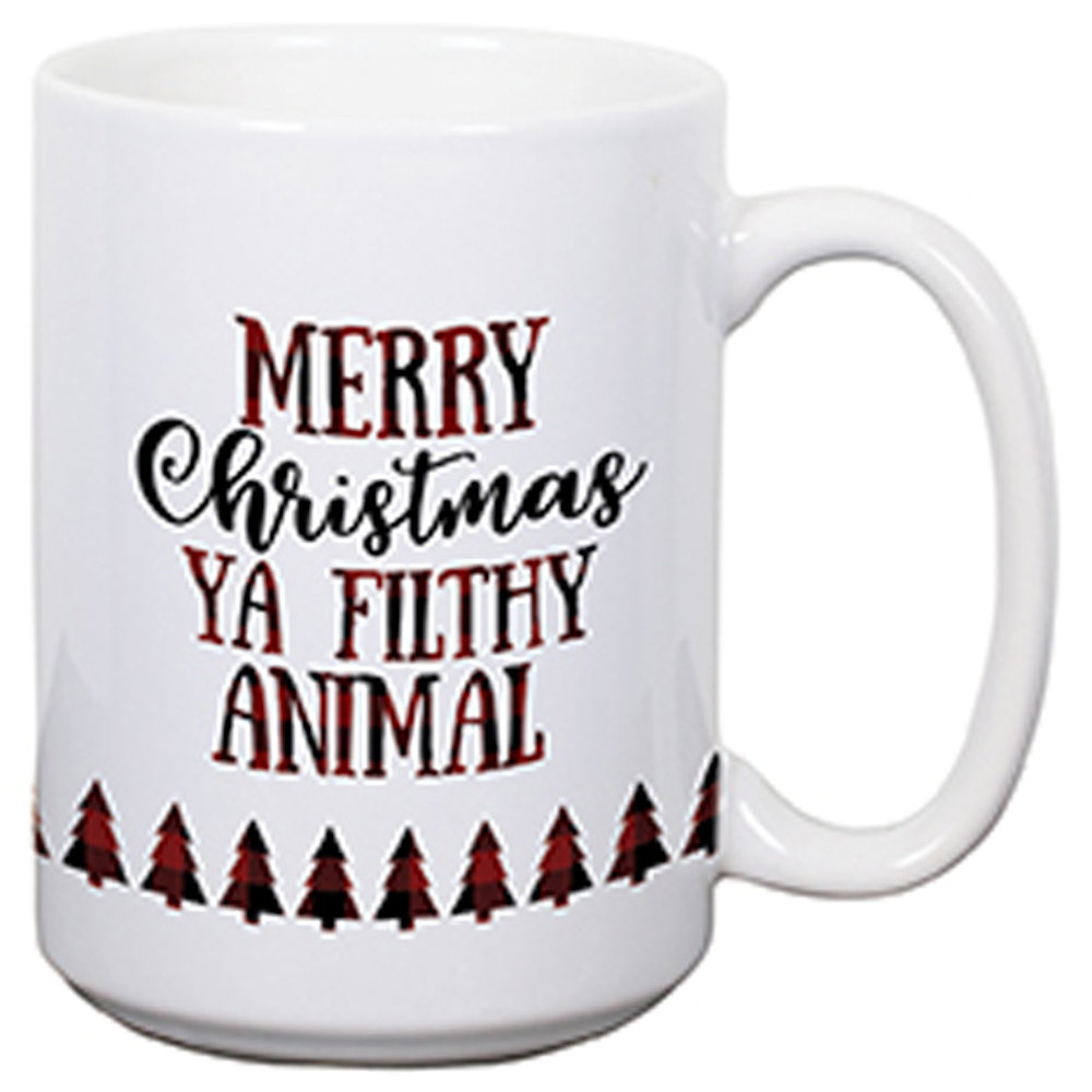 Carson Home Accents Merry Christmas Ya Filthy Animal Boxed Mug