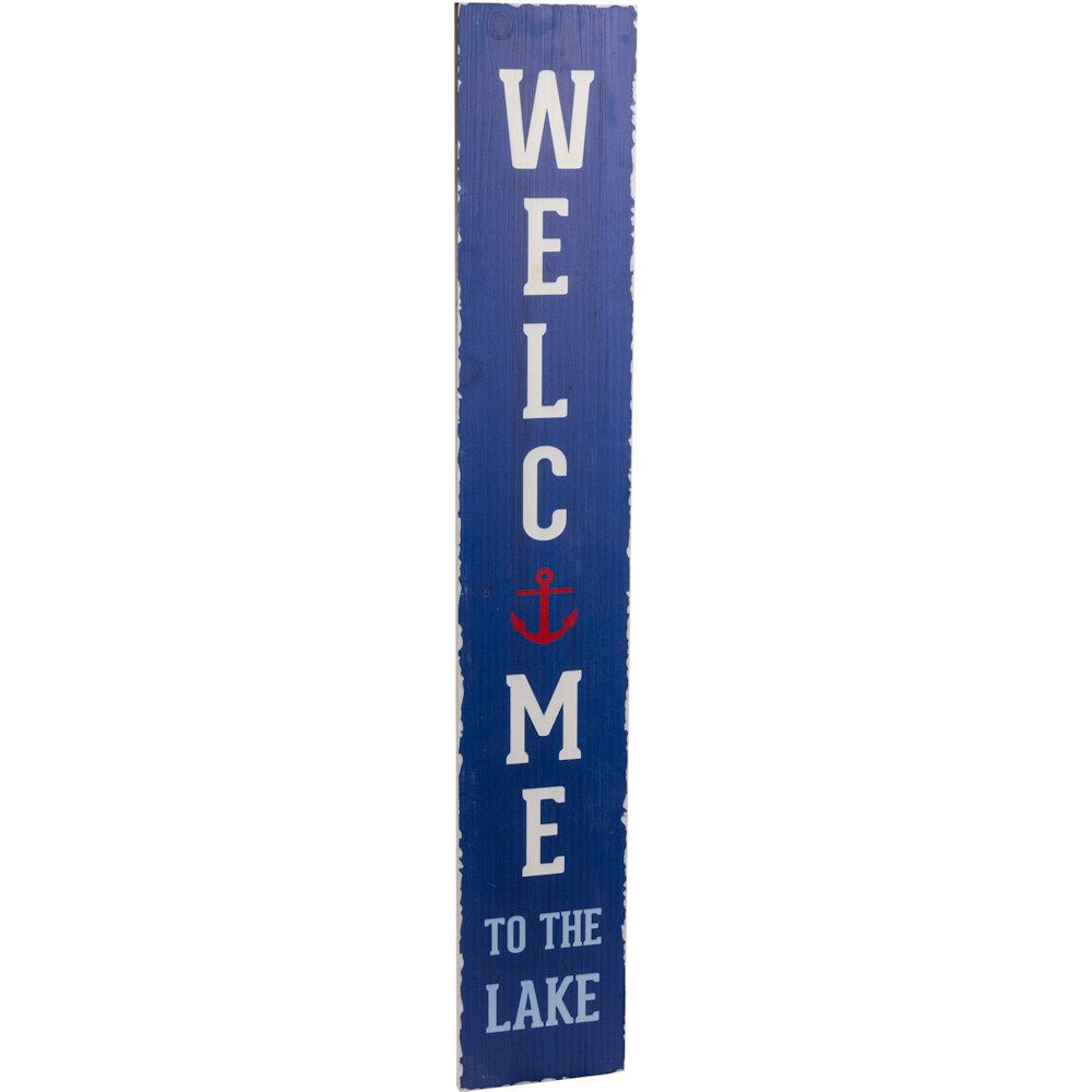 Pavilion Gift We People Welcome To The Lake 48" Wooden Porch Sign