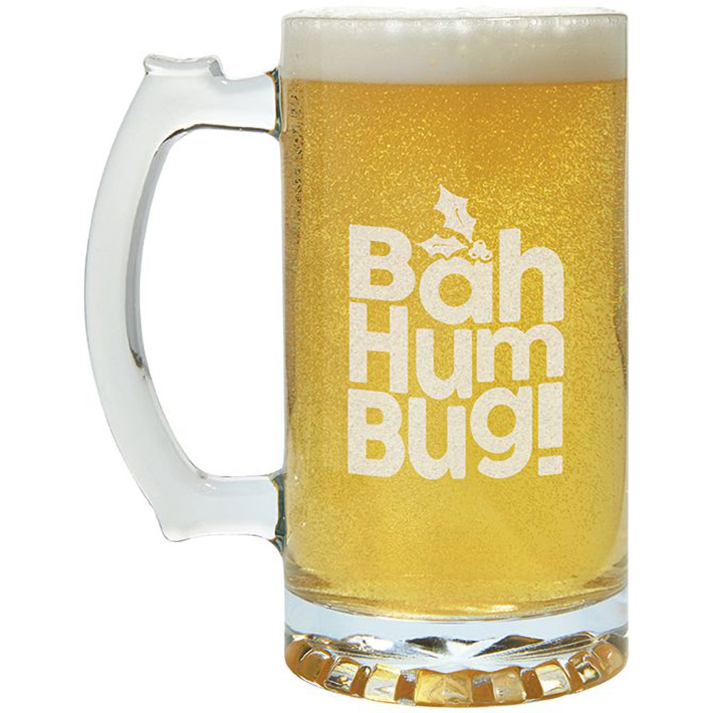 Carson Home Accents "Bah Humbug" 26.5oz Beer Mug