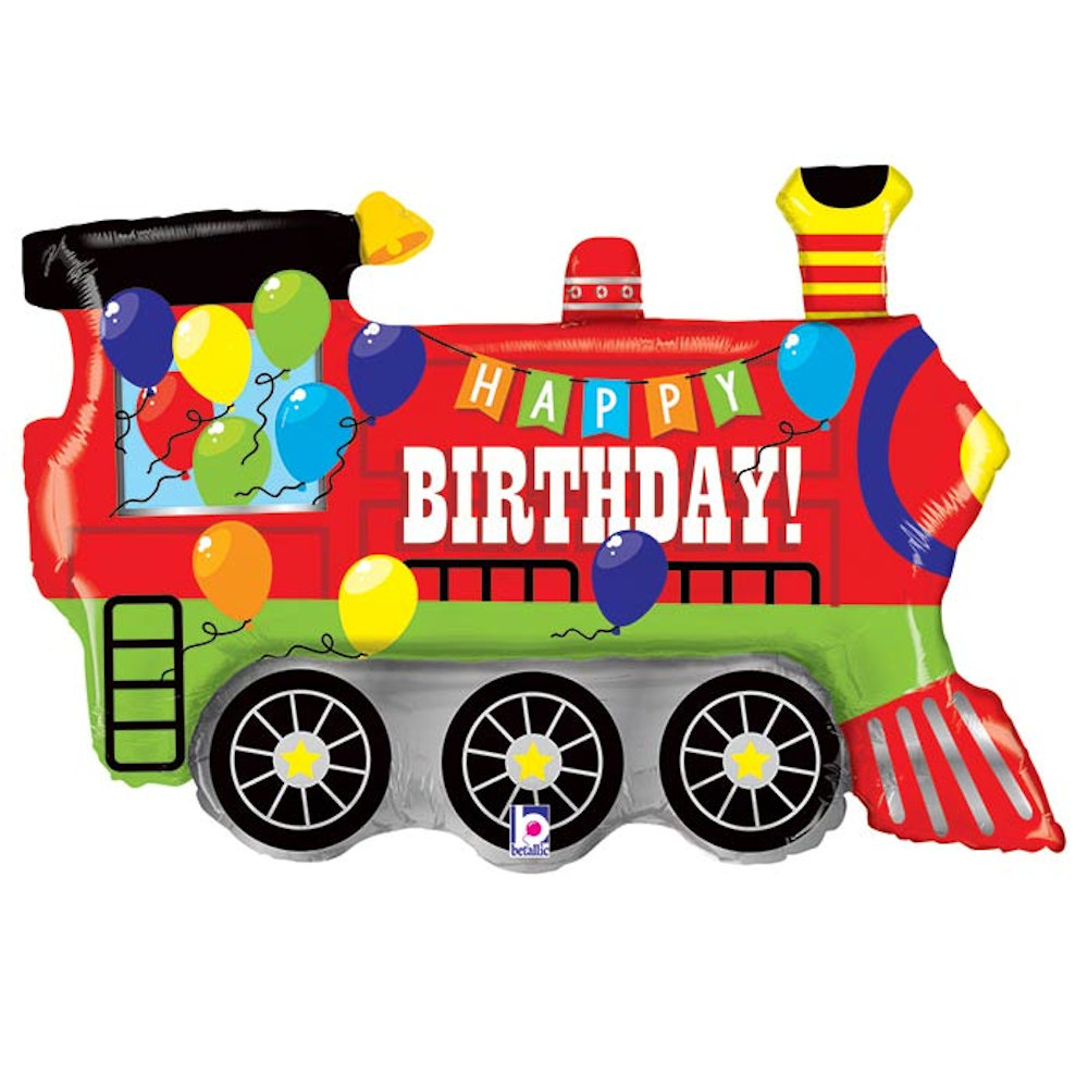 burton+BURTON 37" Happy Birthday Party Train Balloon