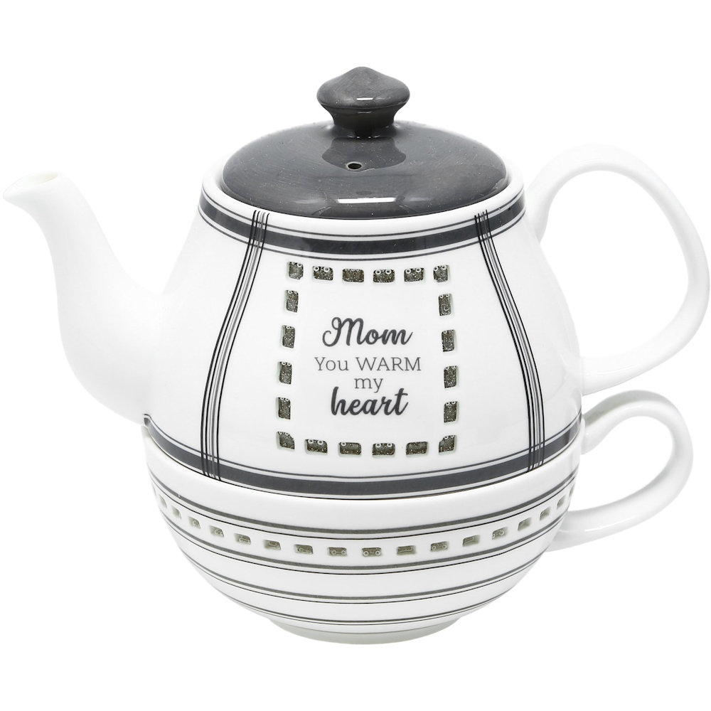 Pavilion Gift Farmhouse Family Mom Tea for One 17 oz Teapot 8.5 oz Cup