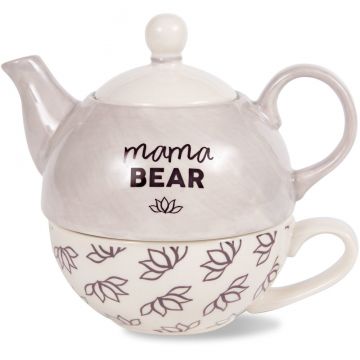 Pavilion Gift Mom Life Mama Bear - 15 oz Teapot & 8 oz Cup