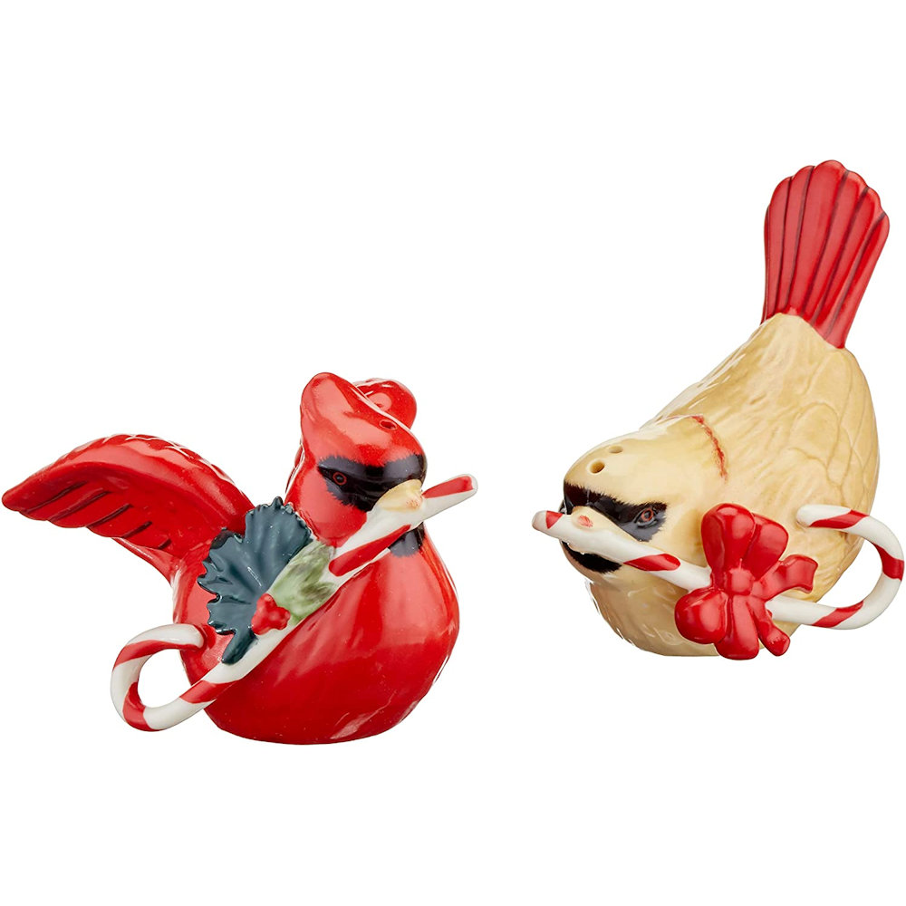 Lenox Winter Greetings Bird Figurine Salt and Pepper Set