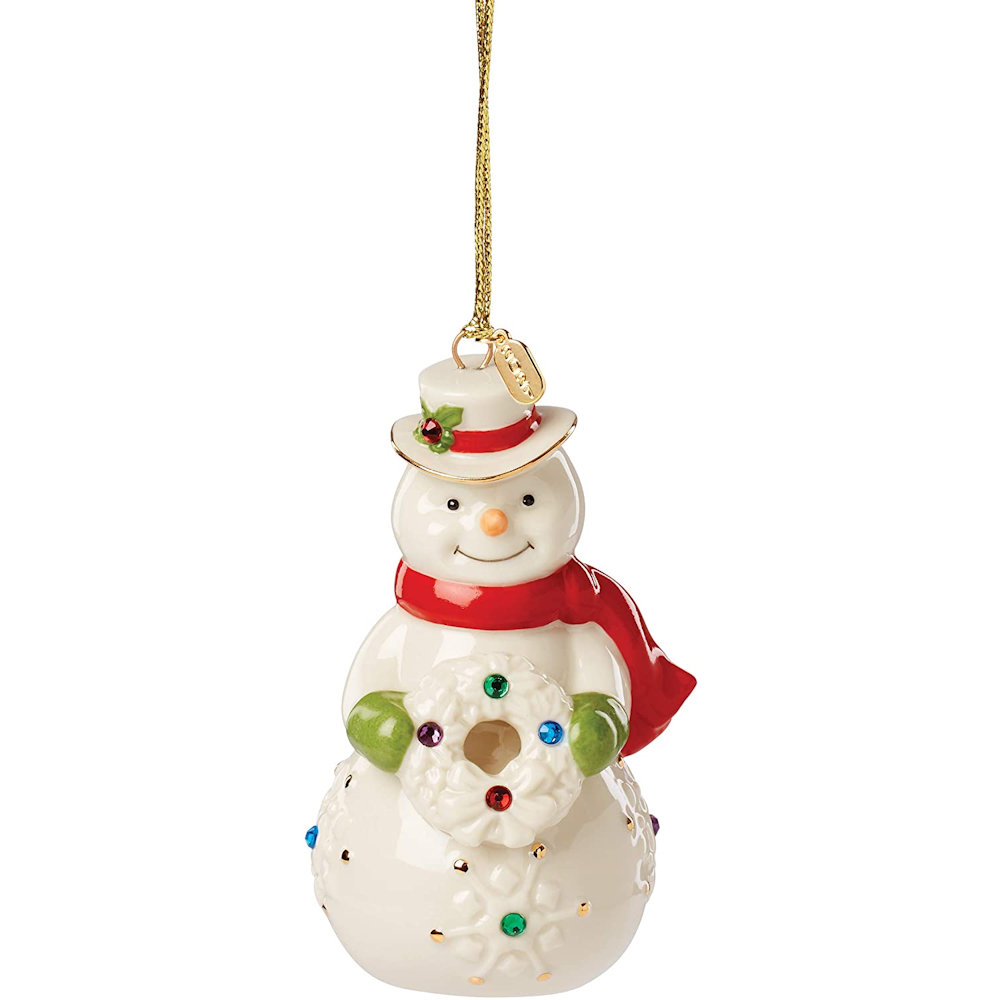 Lenox 2021 Gemmed Snowman Ornament