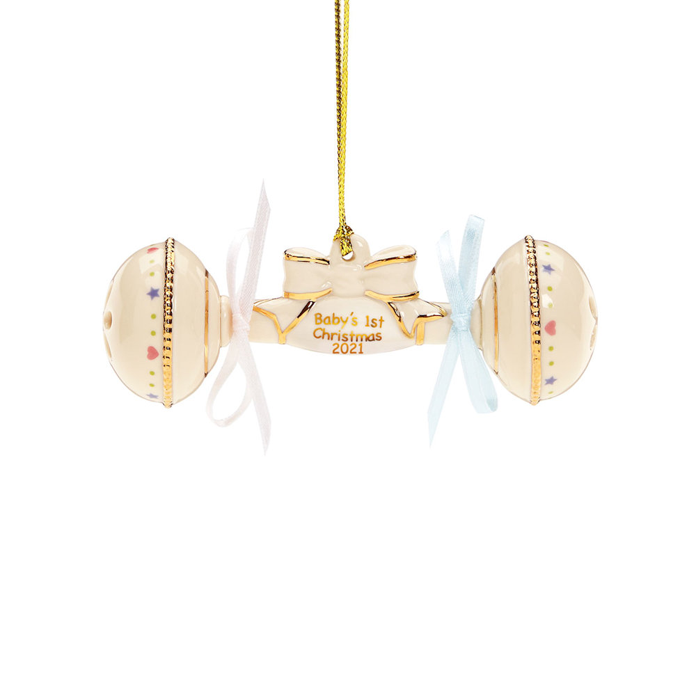 Lenox 2021 Baby's First Christmas Rattle Ornament