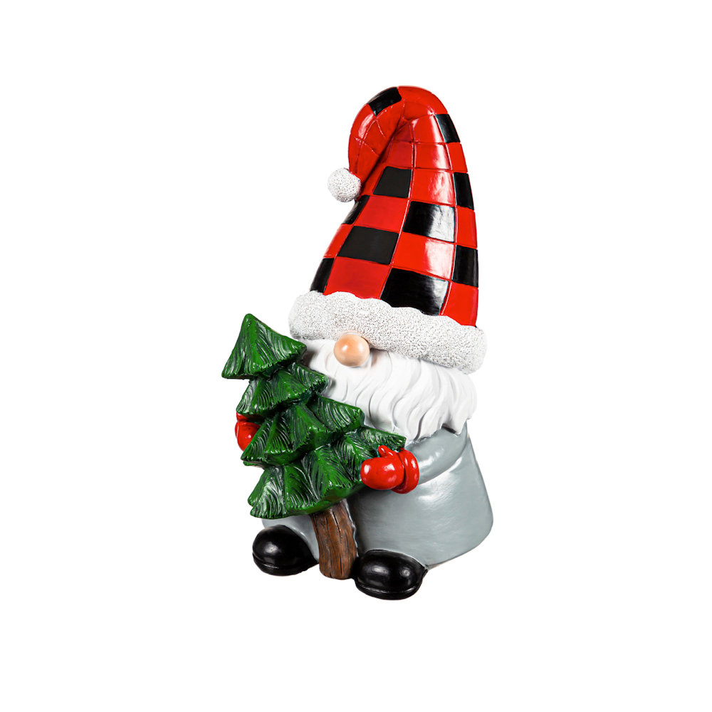 Evergreen Festive Farm House Christmas Gnome with Tree