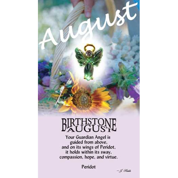 Thoughtful Little Angels August Birthstone Angel Pin