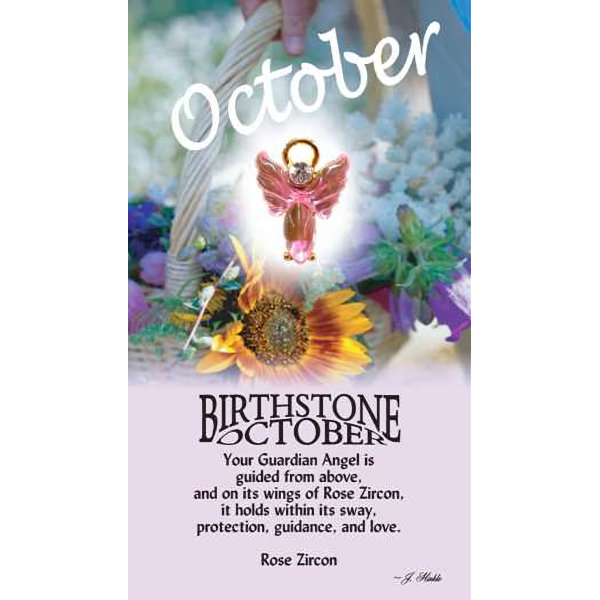 Thoughtful Little Angels October Birthstone Angel Pin