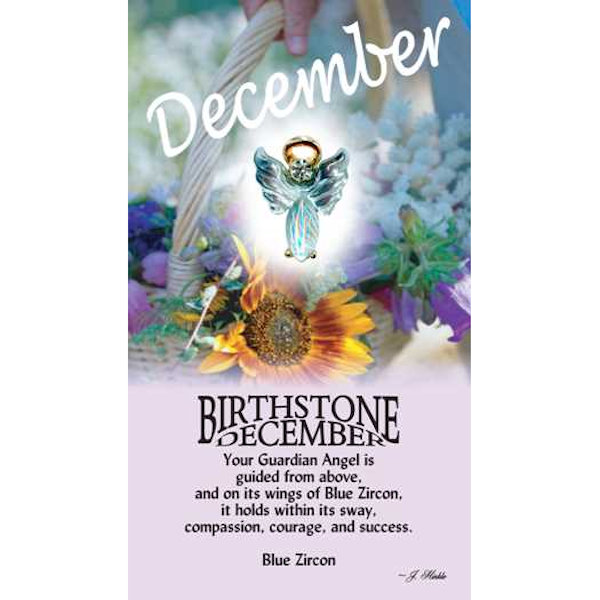 Thoughtful Little Angels December Birthstone Angel Pin