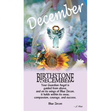 Thoughtful Little Angels December Birthstone Angel Pin