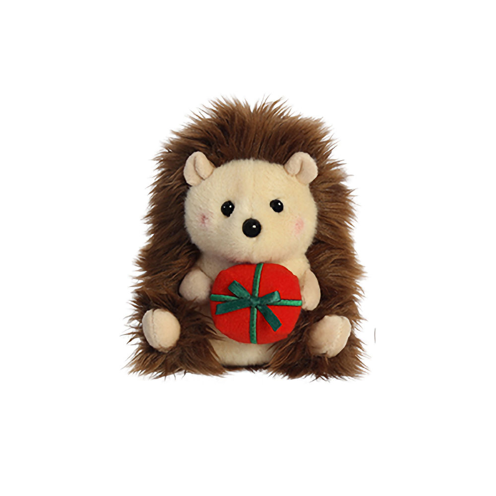 Aurora 5" Holiday Rolly Pet - Hedgehog Stuffed Animal