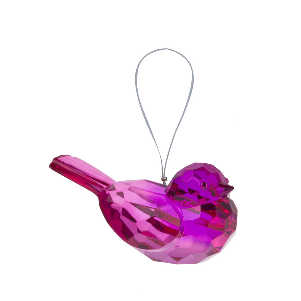 Ganz Crystal Expressions Small Hanging Two-Toned Bird - Purple/Fuschia