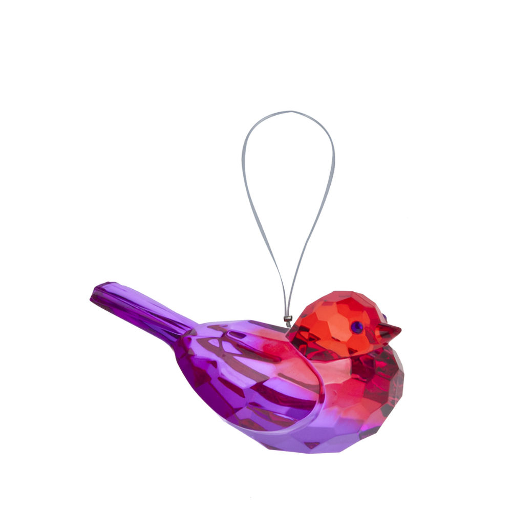 Ganz Crystal Expressions Small Hanging Two-Toned Bird - Red/Purple