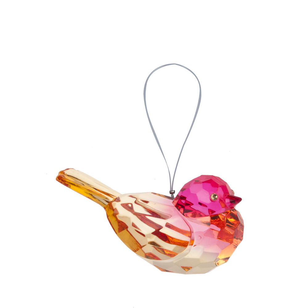 Ganz Crystal Expressions Small Hanging Two-Toned Bird - Pink/Orange
