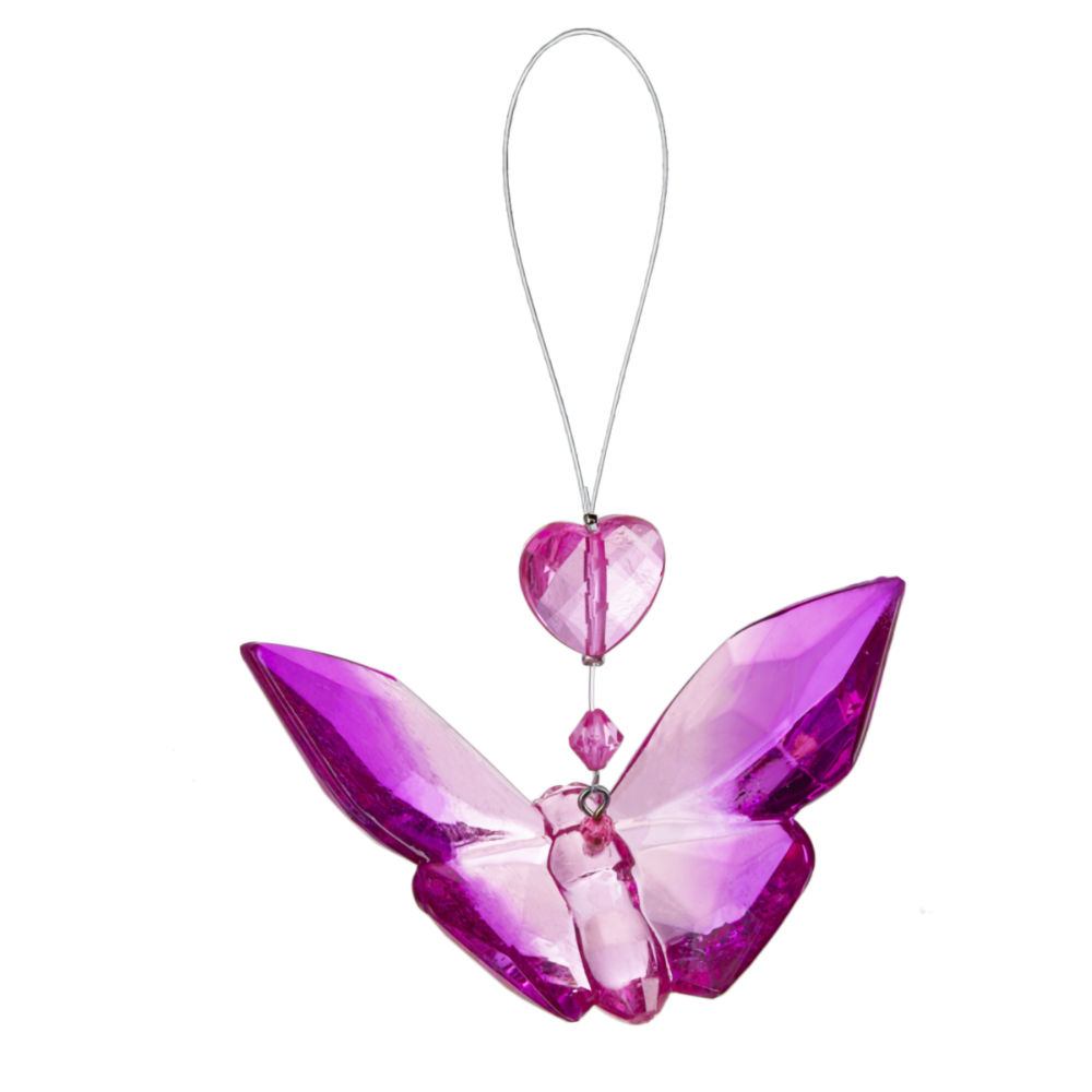 Ganz Sweetheart Butterfly Ornament - Pink and Purple