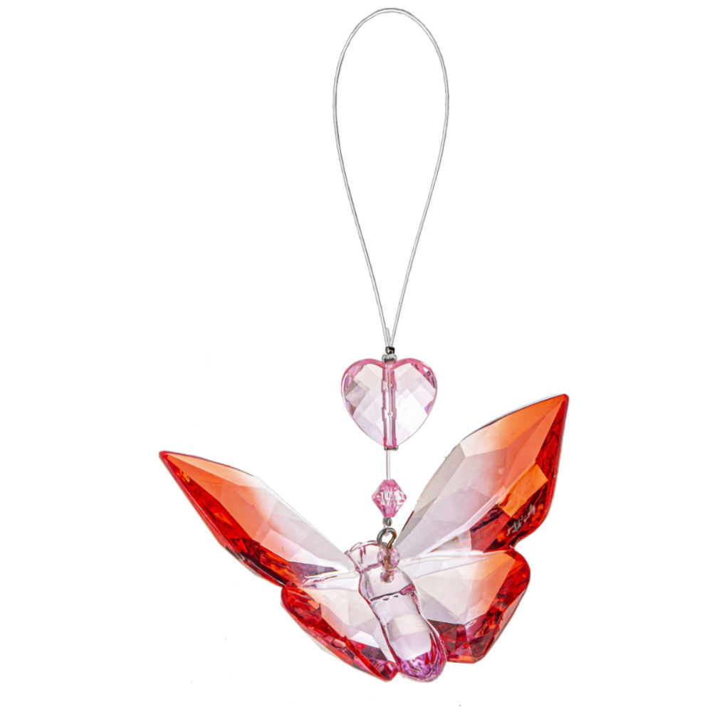 Ganz Crystal Expressions Sweetheart Butterfly Ornament - Pink and Red
