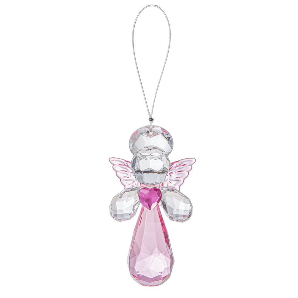 Ganz Crystal Expressions Love Serenity Pink Angel Ornament
