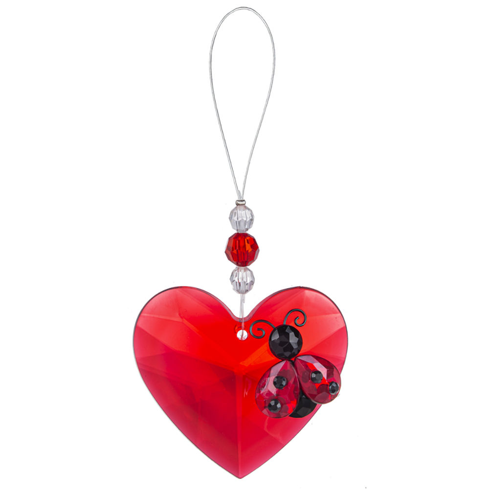 Ganz Crystal Expressions Love Bug Ornament - Red