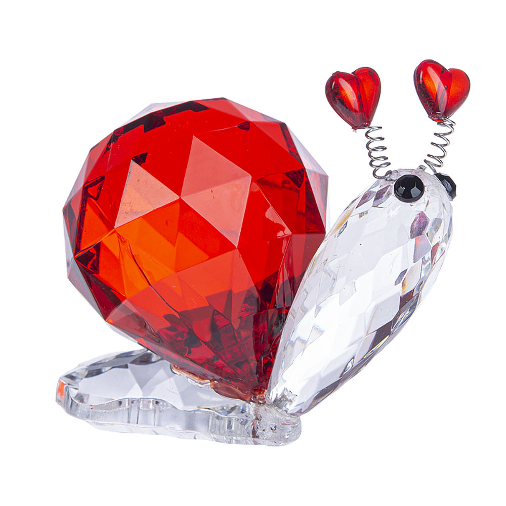 Ganz Crystal Expressions Love Bug Red Snail Figurine