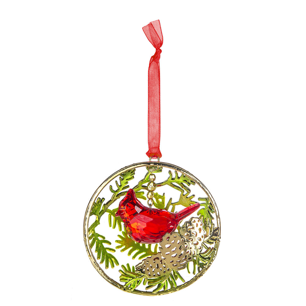 Ganz Crystal Expressions Pinecone Cardinal Ornament