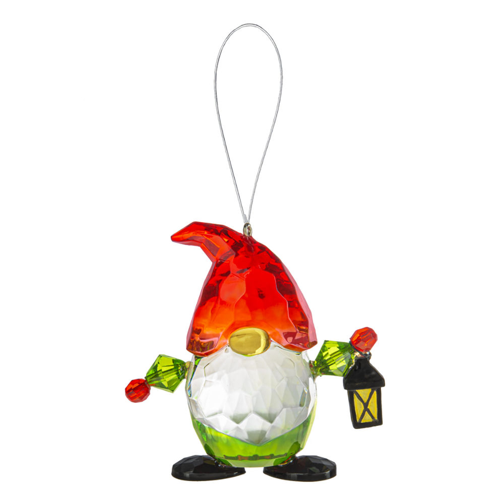 Ganz Crystal Expressions Holiday Gnome with Lantern Ornament
