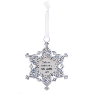 Ganz Snowflake Ornament - Christmas Wishes to a Very Special Aunt