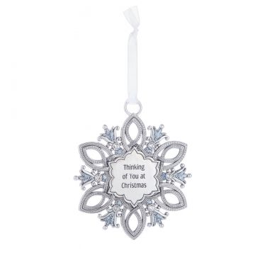 Ganz Snowflake Ornament - Thinking of you at Christmas
