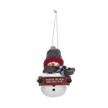 Ganz Cozy Snowman Ornament - Daughter, You Mean Snow Much To Me