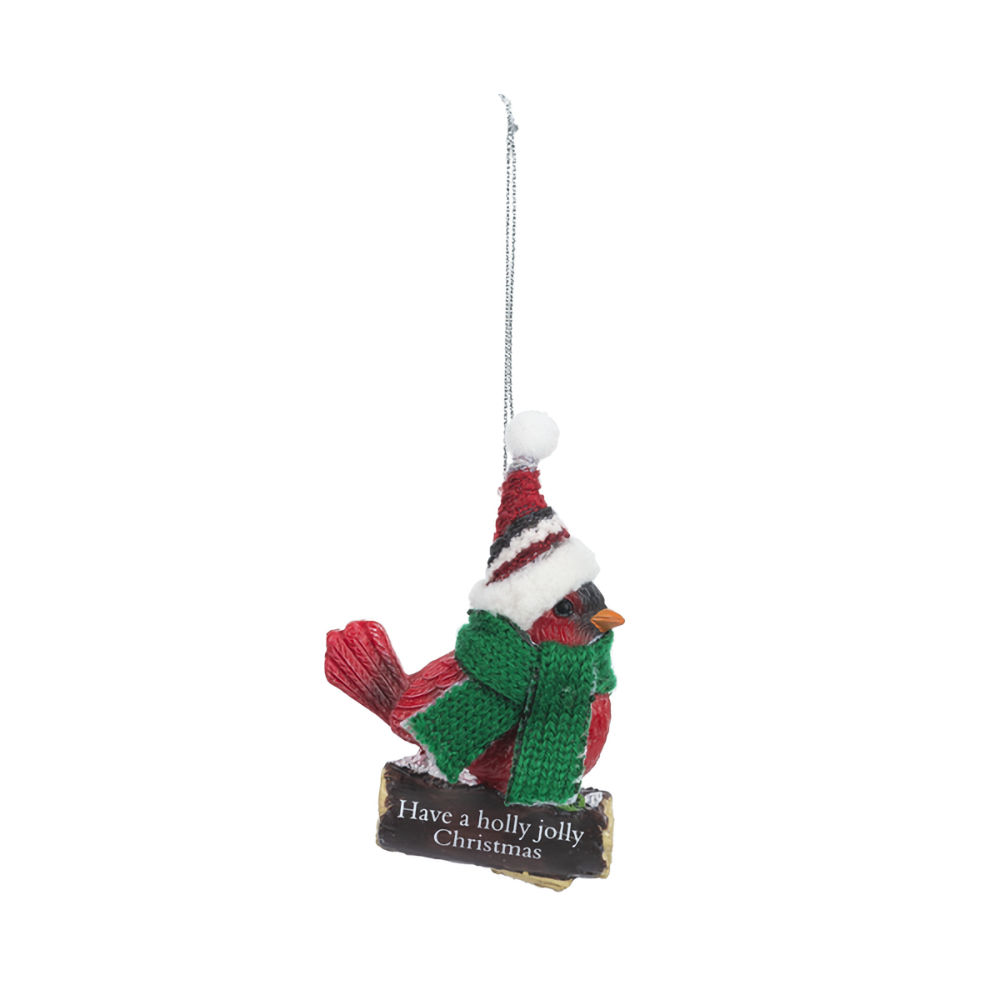 Ganz Cozy Birds Ornament - Have A Holly Jolly Christmas