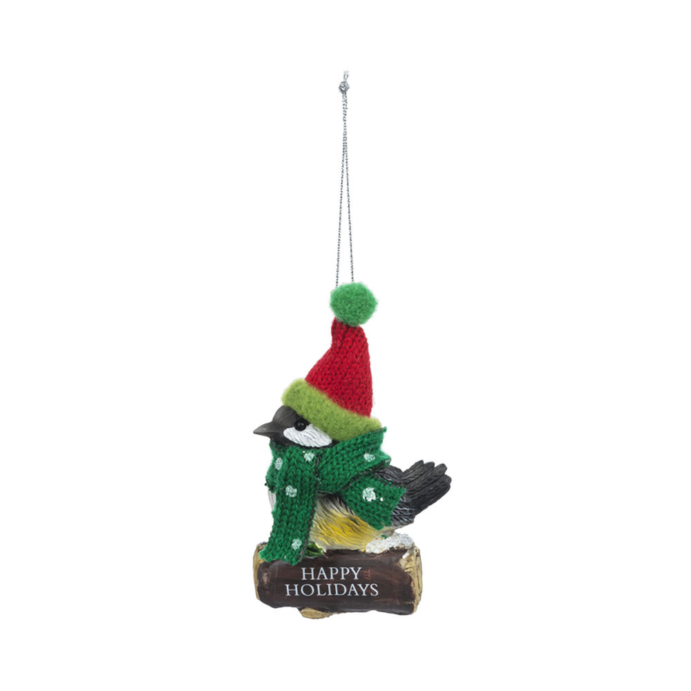Ganz Cozy Birds Ornament - Happy Holidays