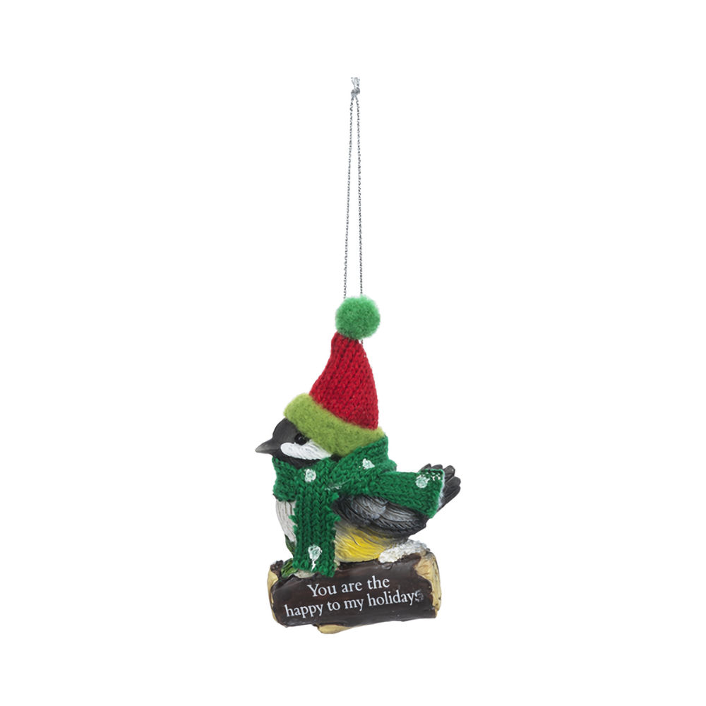 Ganz Cozy Birds Ornament - You Are The Happy To My Holidays