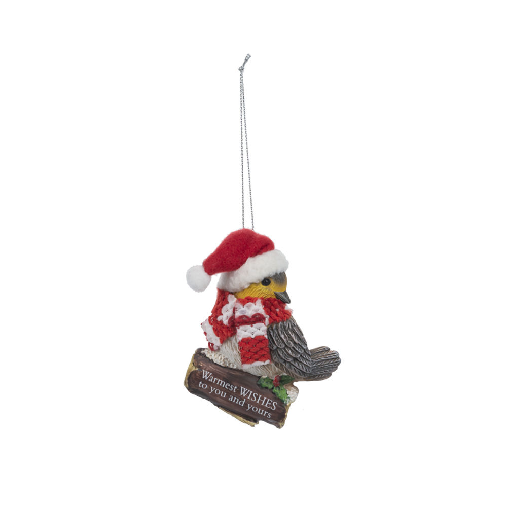 Ganz Cozy Birds Ornament - Warmest Wishes To You And Yours