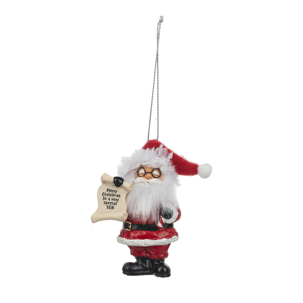 Ganz Believe In Santa Ornament - Merry Christmas to a very special Son