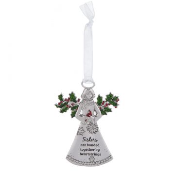 Ganz Winter Wishes Angel Ornament - Sisters Are Bonded Together