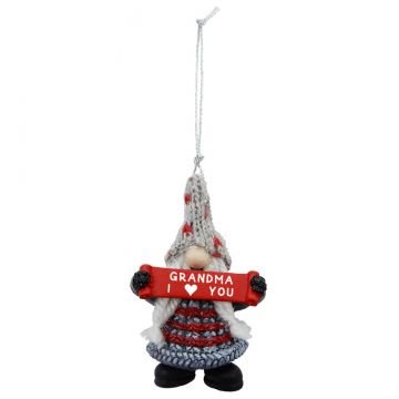 Ganz Gnome for the Holidays Ornament - Grandma I (Heart) You