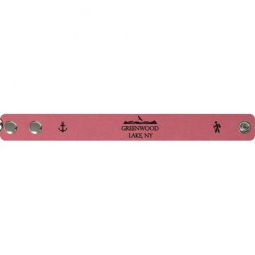 Fitzulas Greenwood Lake Pink Leatherette Cuff Bracelet