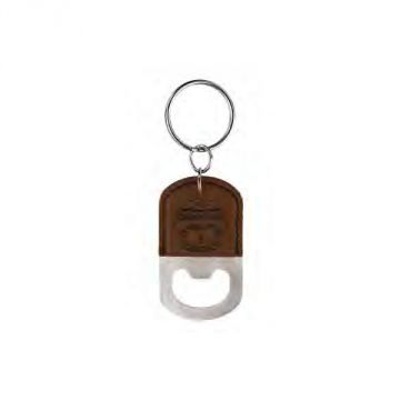 Fitzulas GWL Brown Leatherette Bottle Opener Keychain